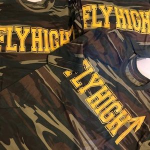 FLYHIGH ⬆️  Camo Short sleeve  #ItsjustaFLYHIGHthang Sizes S - 2XL NEW Unisex